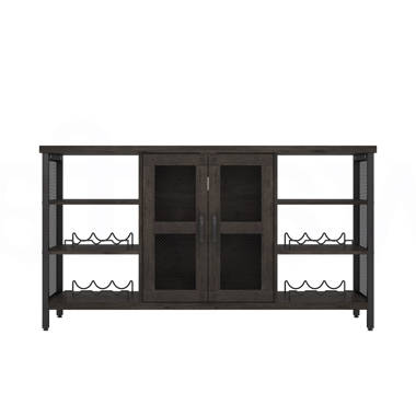 Dining room cabinet discount with wine rack